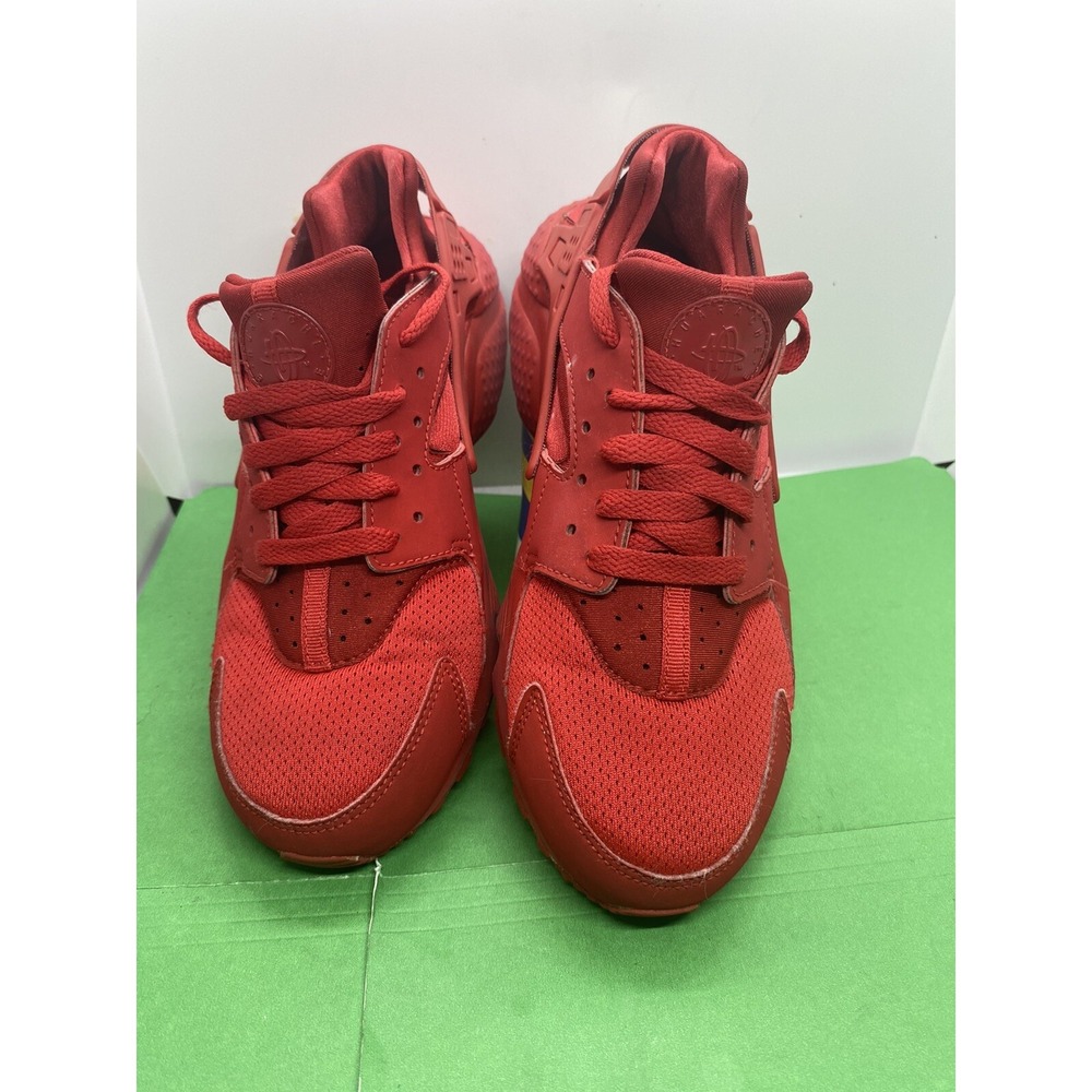 Nike Air Huarache Run Triple Red Running Shoes Sneakers 654275-600 Youth 7Y